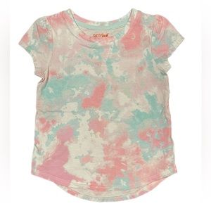 Cat & Jack Girls Tie Dye Short Sleeved Tee 5T